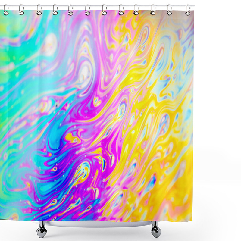 Personality  Beautiful Psychedelic Abstraction Formed By Light On The Surface Of A Soap Bubble Shower Curtains