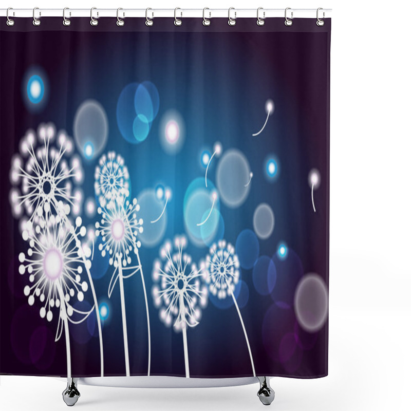 Personality  White Twig With Flowers Shower Curtains