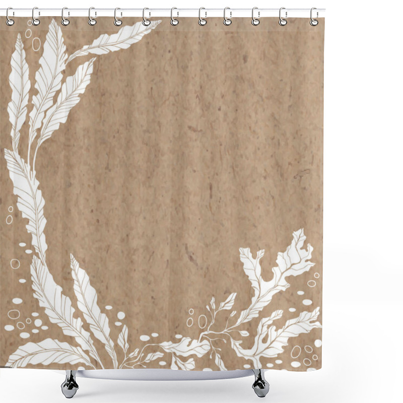 Personality  Hand-drawn Marine Algae.  Shower Curtains