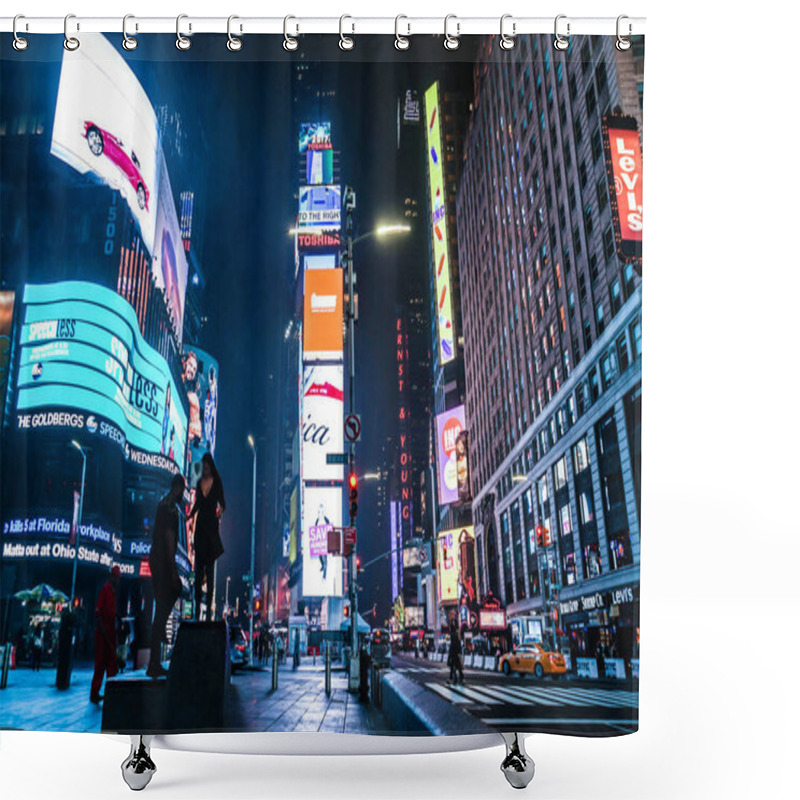 Personality  Night View Of The New York Times Square (TimesSquare) Shower Curtains