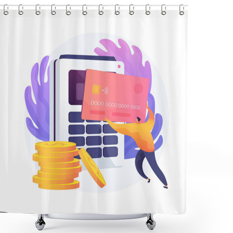 Personality  Financial Transactions Vector Concept Metaphor Shower Curtains