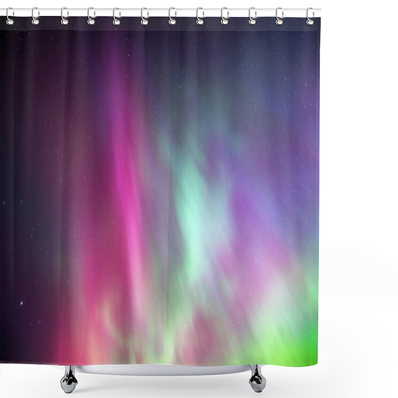 Personality  Northern Lights (Aurora Borealis) In Russia. Izhevsk Shower Curtains