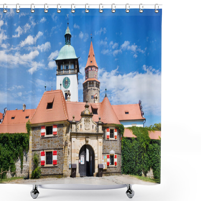 Personality  Castle Bouzov, South Moravia Region, Czech Republic. Shower Curtains