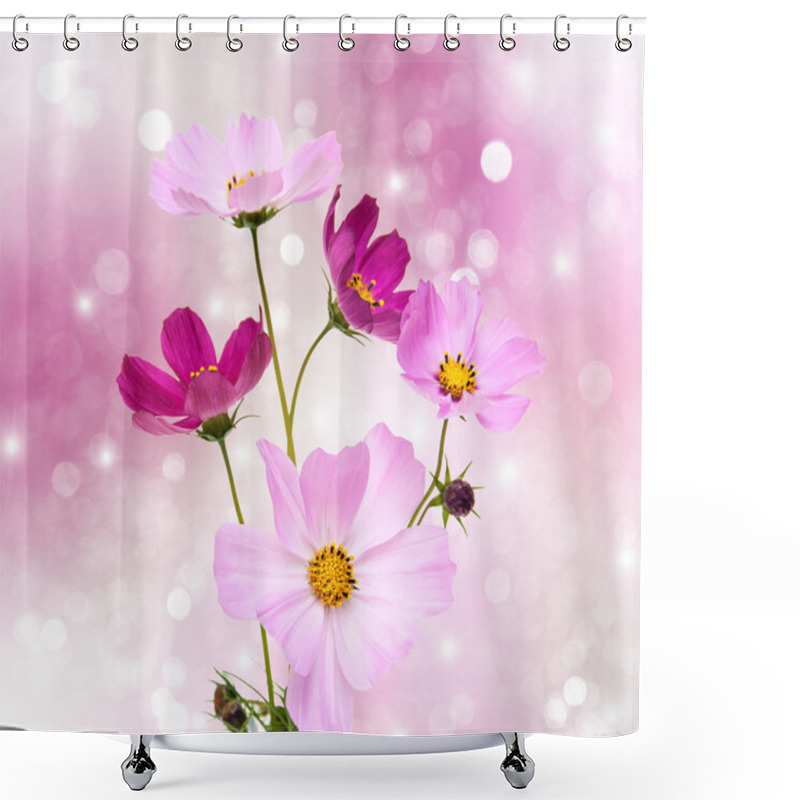 Personality  Summer Cosmos Flowers Shower Curtains