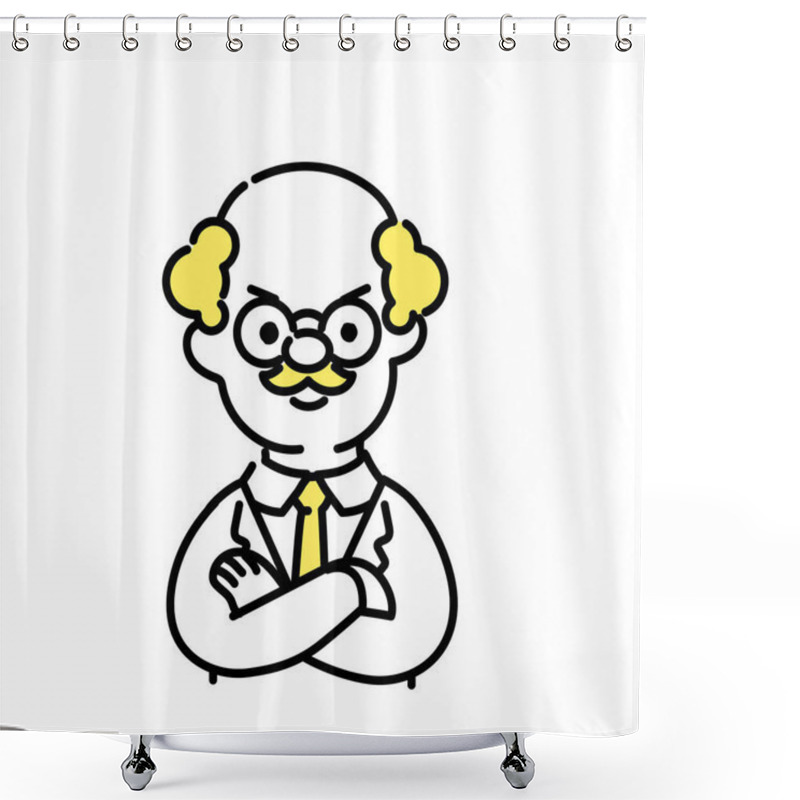 Personality  Illustration Series Of Cute Person _ Dr._Senior_She Arms Shower Curtains