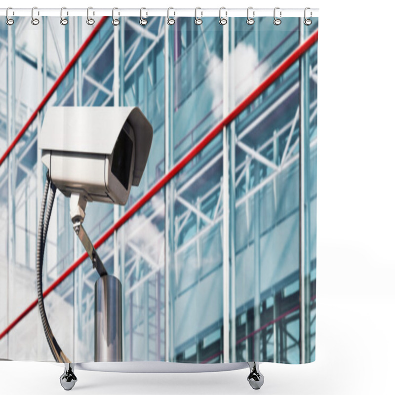 Personality  Security Camera In A Modern Office Shower Curtains