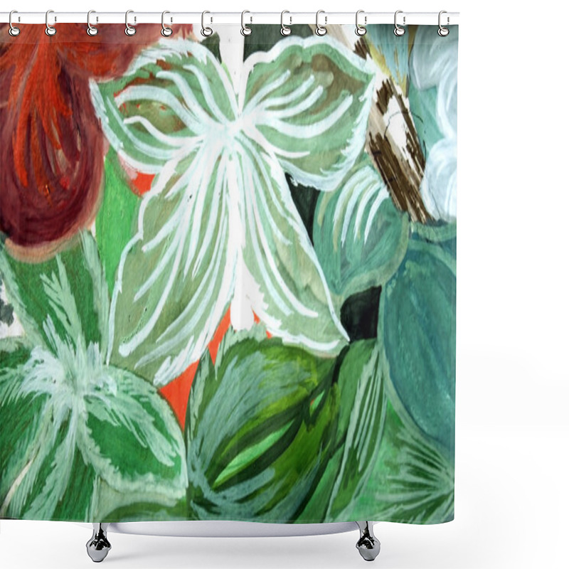 Personality  Abstract Painting 2 Shower Curtains