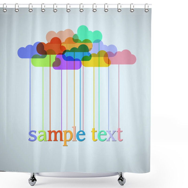 Personality  Clouds Of Rainbow Shower Curtains