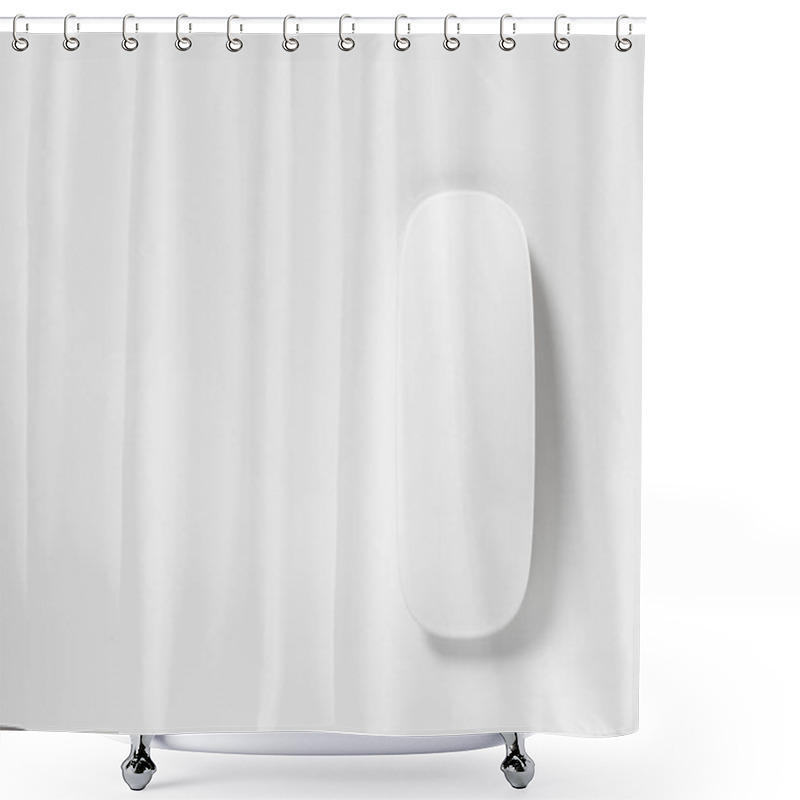 Personality  White Mouse Control On White Shower Curtains