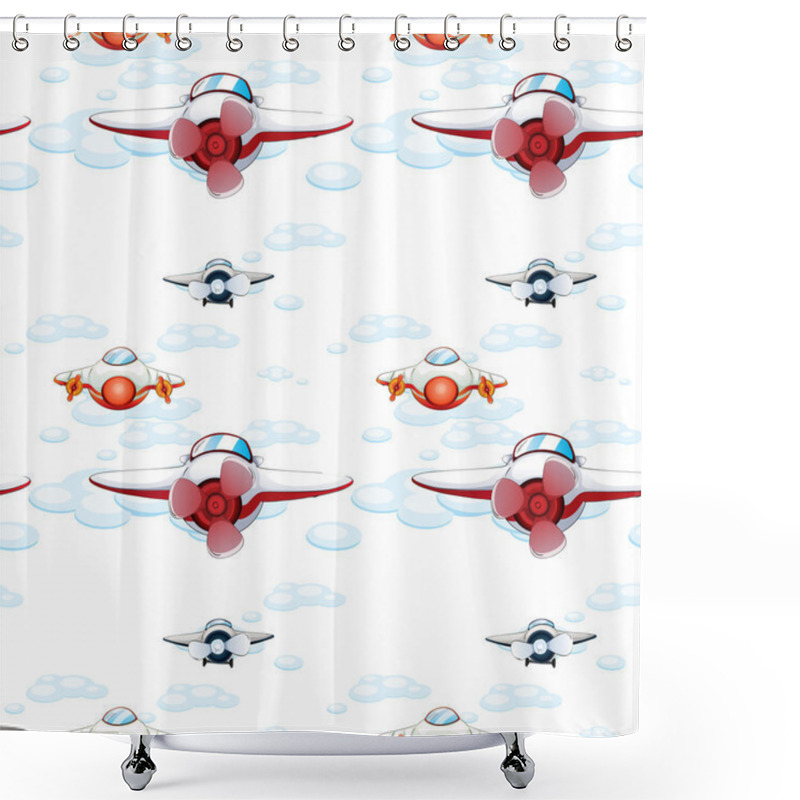 Personality  Aeroplanes Shower Curtains