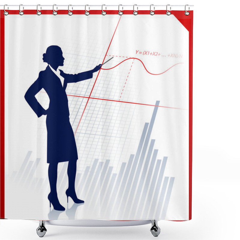 Personality  Business Woman Solving Financial Problemswoman Shower Curtains