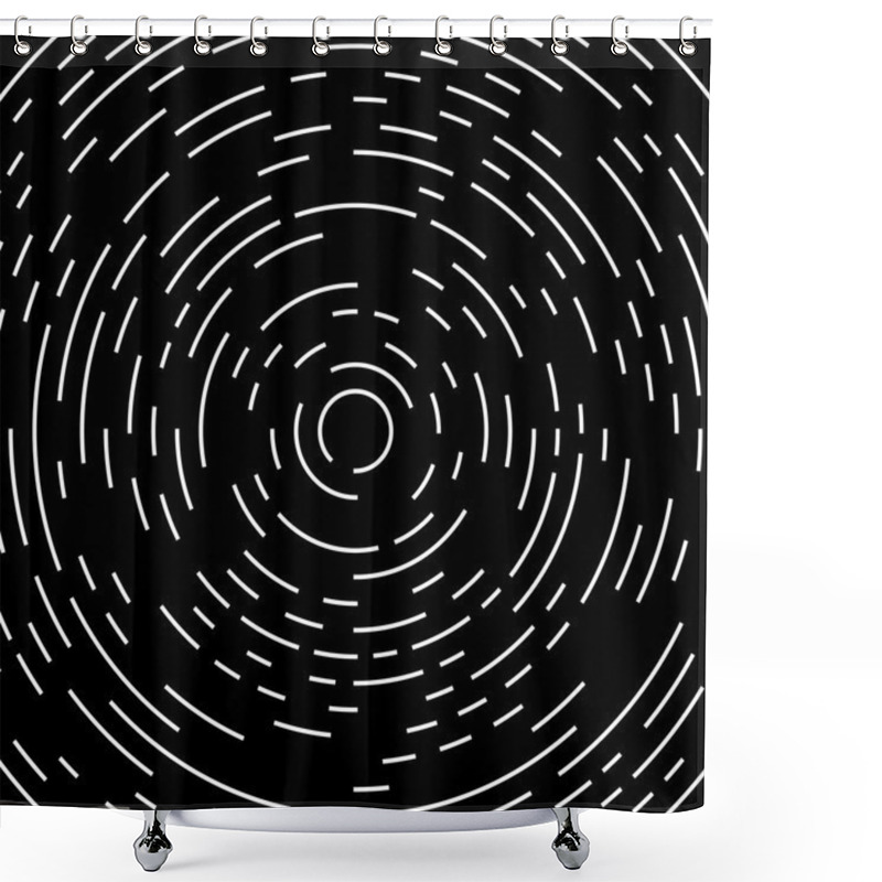 Personality  Circular Spiral Lines Pattern Shower Curtains