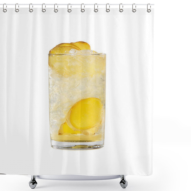 Personality  Summer Cocktail On Isolated White Background Shower Curtains