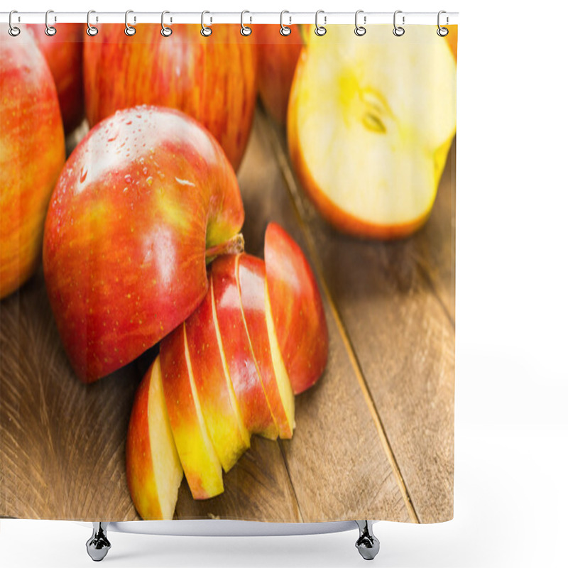 Personality  Organic Apples Sliced Shower Curtains