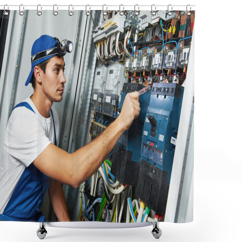 Personality  Adult Electrician Engineer Worker Shower Curtains