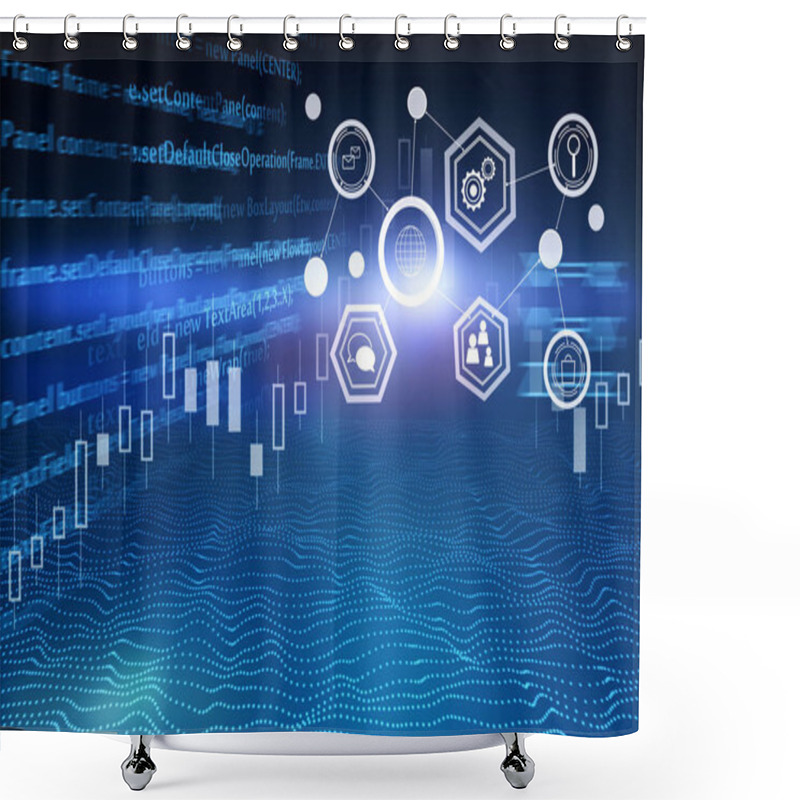 Personality  Creative HTML Backdrop Shower Curtains