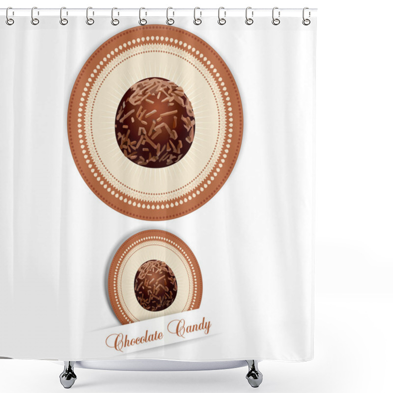 Personality  Label With The Chocolates Shower Curtains