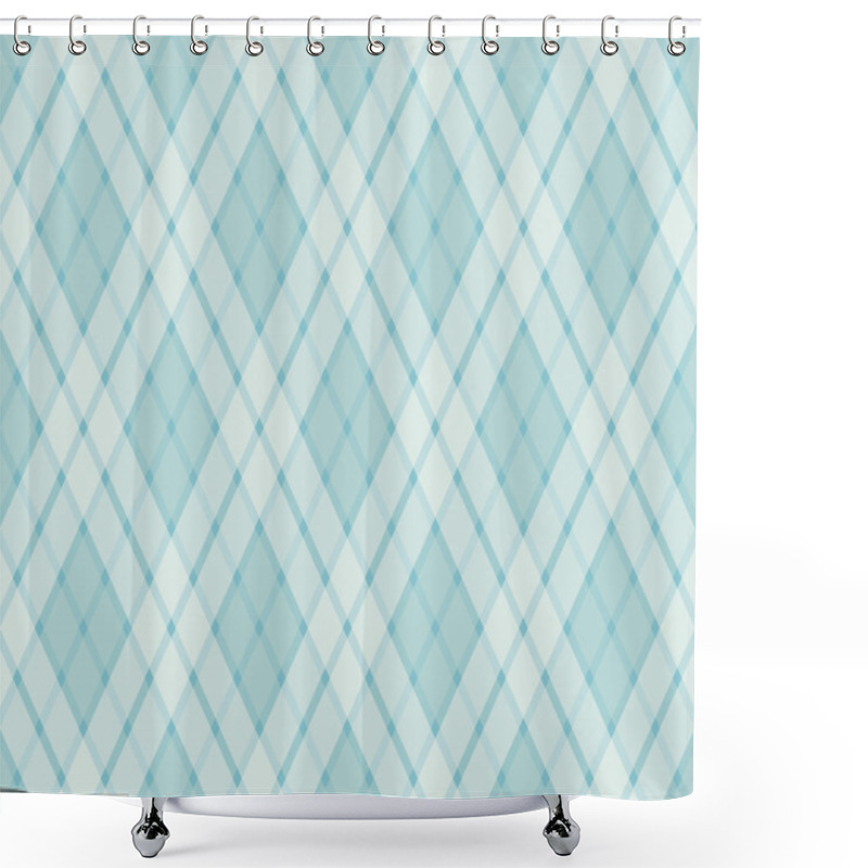 Personality  Retro Argyle Pattern Shower Curtains