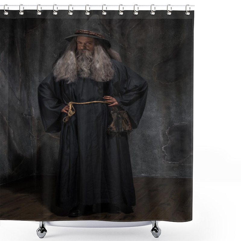 Personality  Old Sorcerer In Hat Shower Curtains