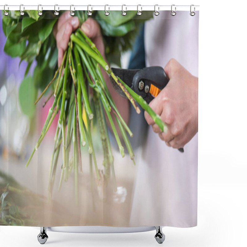 Personality  Florist Cutting Flowers Shower Curtains