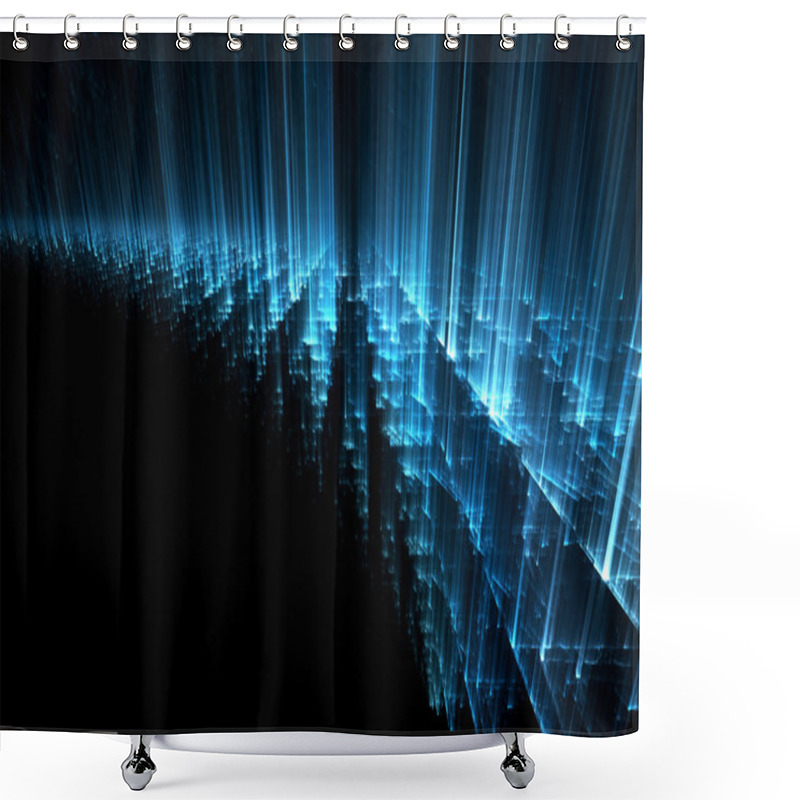 Personality  Abstract Science Or Technology Background Shower Curtains