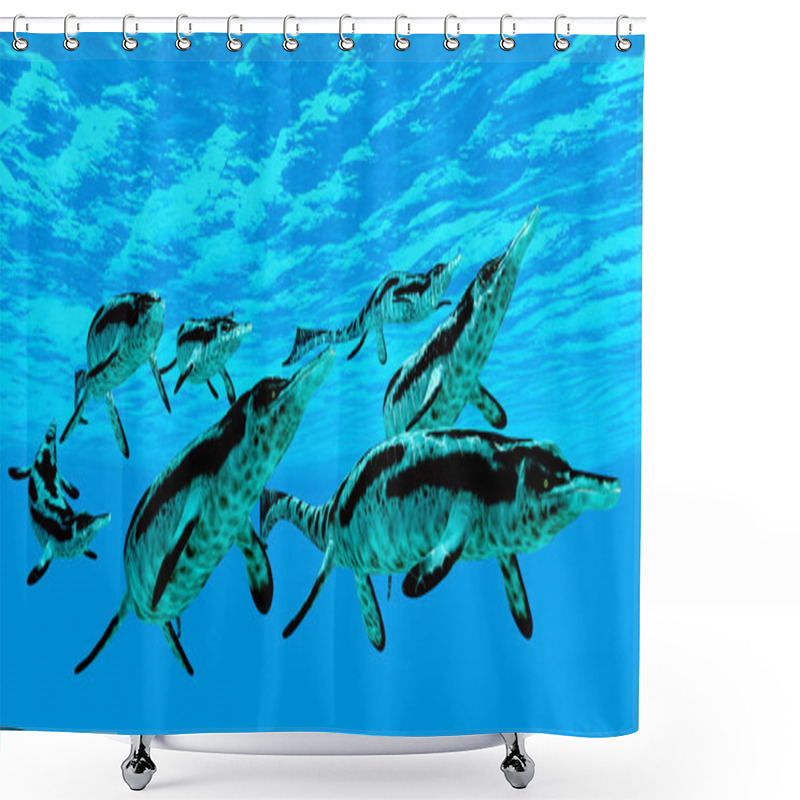 Personality  Cymbospondylus Marine Reptiles Shower Curtains