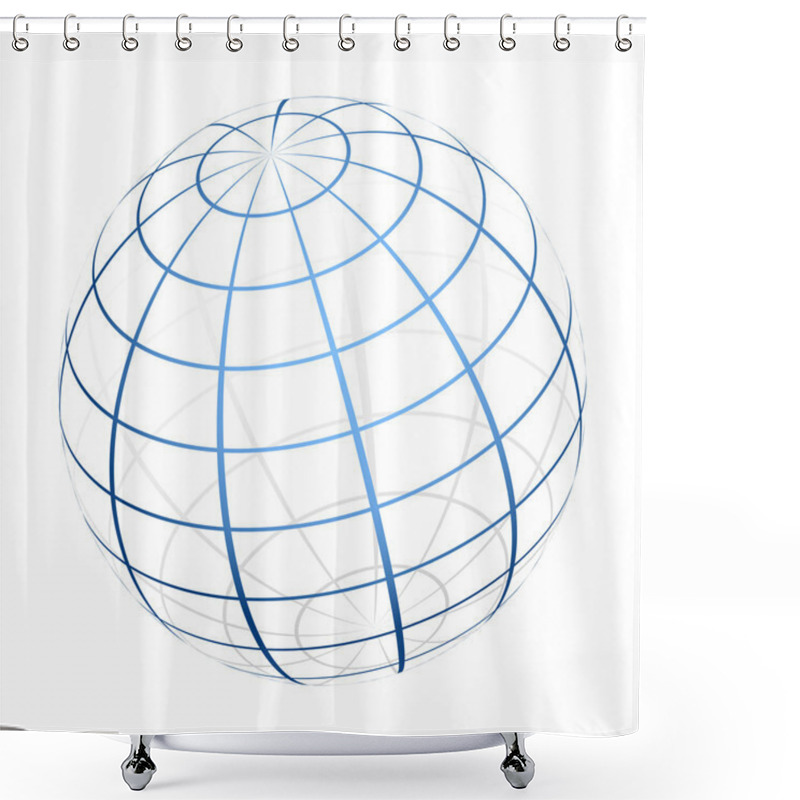 Personality  Vector Globe Icon Shower Curtains