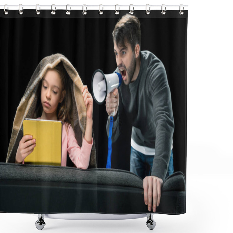 Personality  Father And Daughter Quarreling Shower Curtains