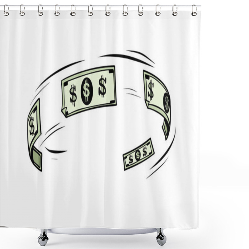 Personality  The Circulation Of Money, Dollars Cash Shower Curtains