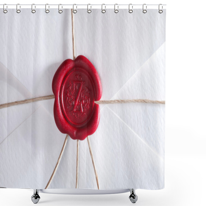 Personality  Wax Sealed Envelope Shower Curtains