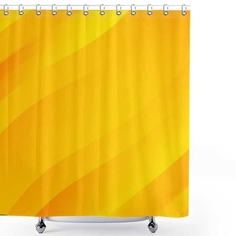 Personality  Abstract Yellow Background With Waves. Abstract Yellow Background With Waves. Shower Curtains