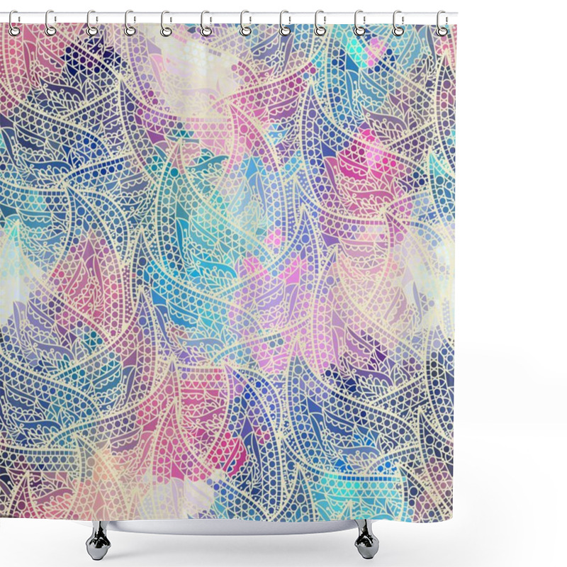 Personality  Seamless Pattern Paisley. Shower Curtains