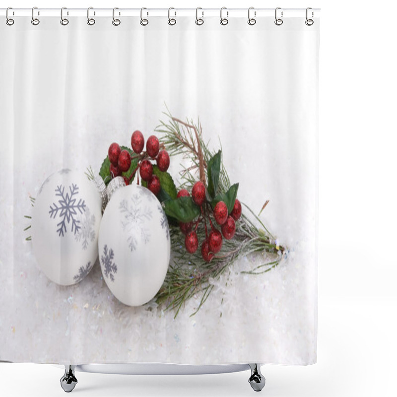 Personality  Christmas Ornaments Shower Curtains