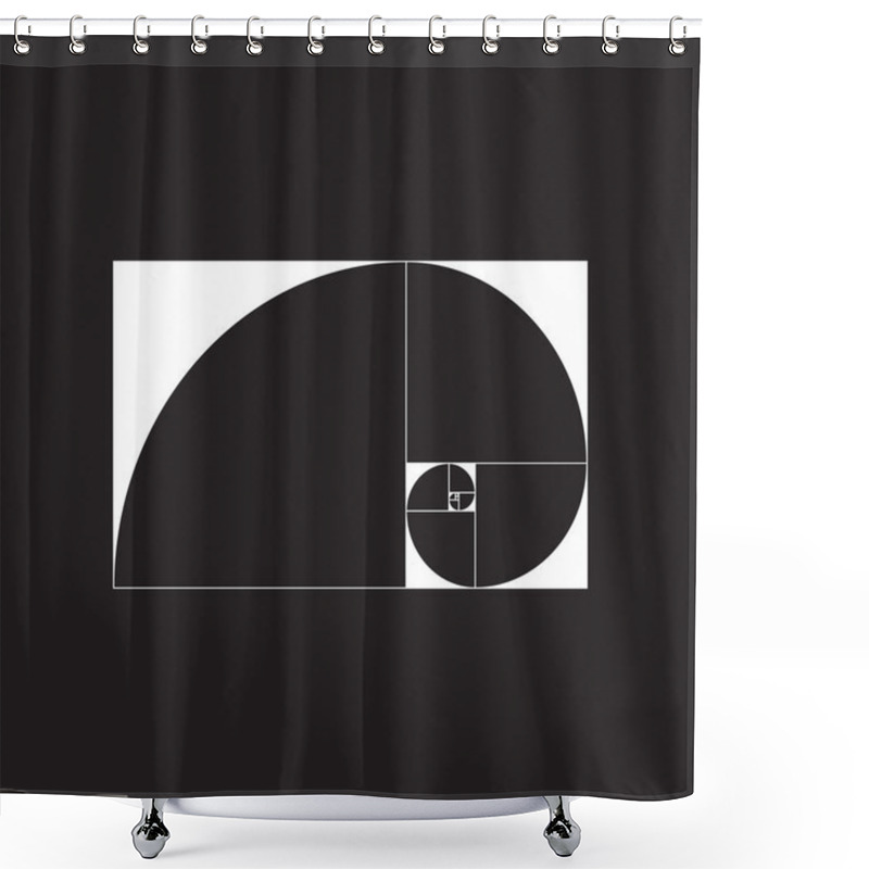 Personality  Golden Spiral. Golden Ratio. Shower Curtains