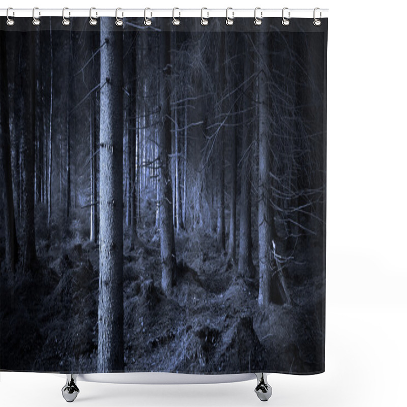 Personality  Spooky Forest Shower Curtains