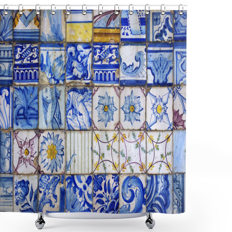 Personality  Typical Portuguese Tiles Shower Curtains