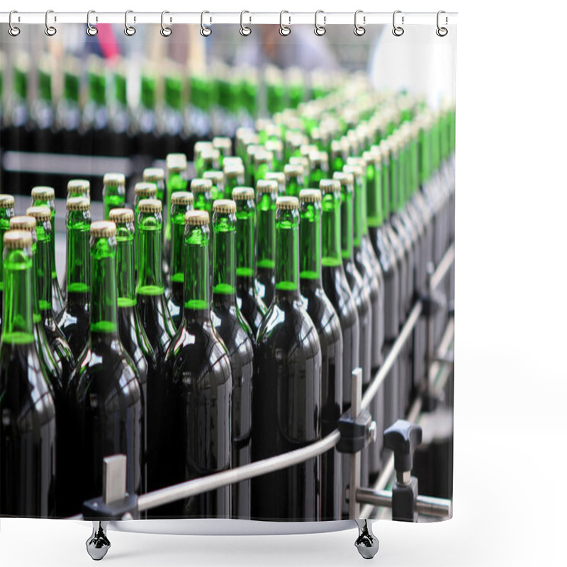 Personality  Bottling Plant Shower Curtains