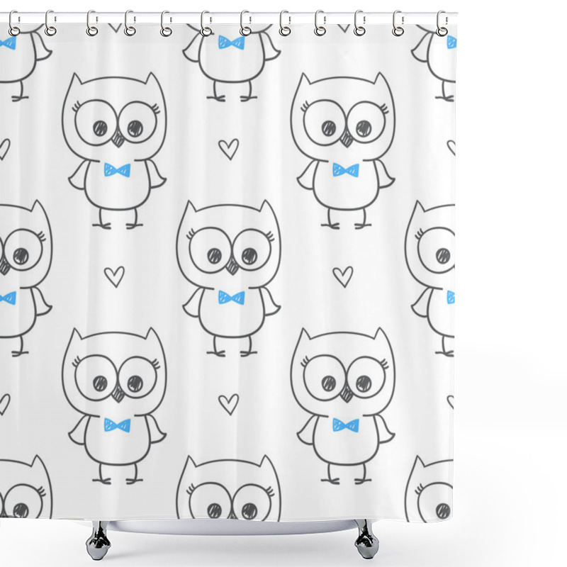 Personality  Baby Owl Shower Curtains