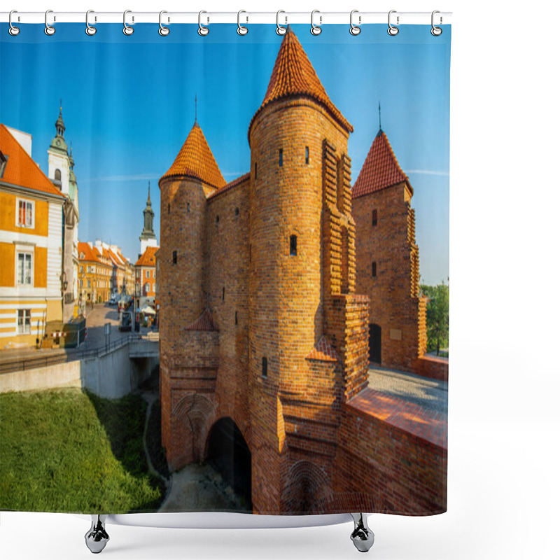 Personality  Barbican Fortress In Warsaw Shower Curtains