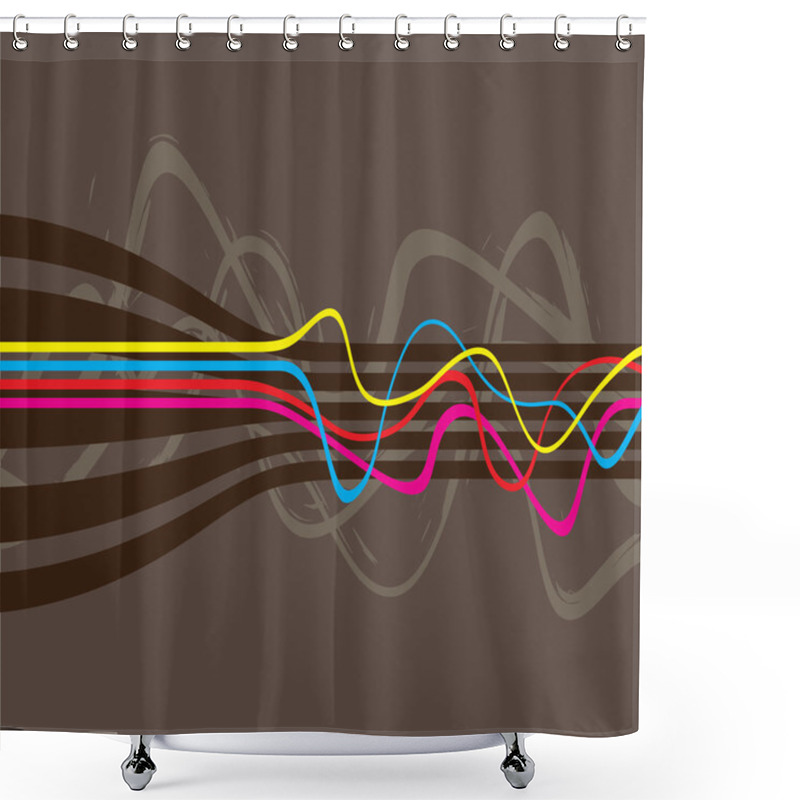 Personality  Squiggle Lines Vector Shower Curtains