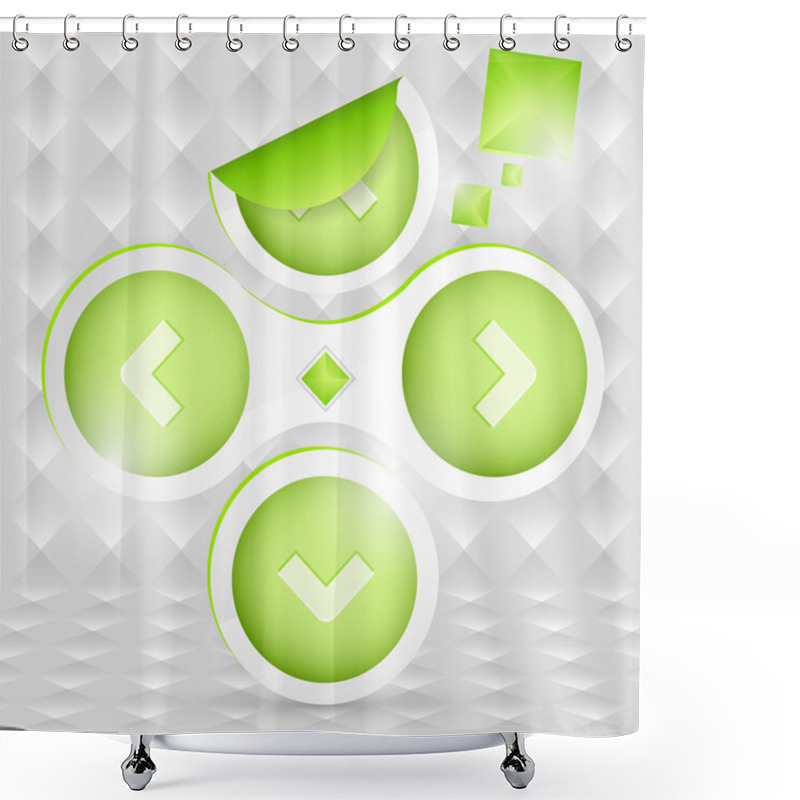 Personality  Green Arrows, Vector Design Shower Curtains