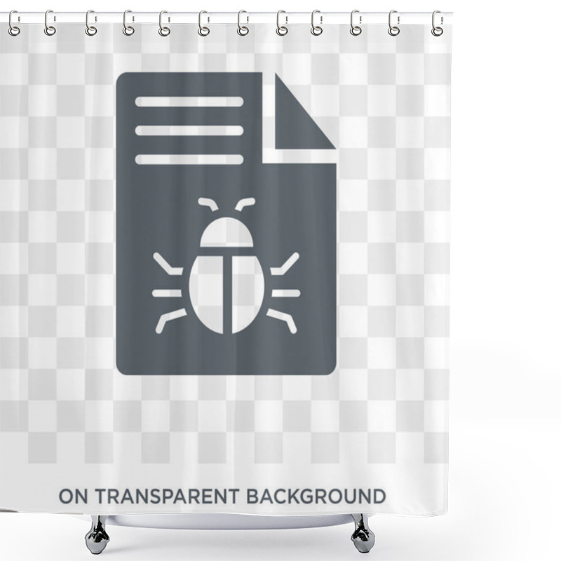 Personality  Bug Report Icon. Trendy Flat Vector Bug Report Icon On Transparent Background From Programming Collection. High Quality Filled Bug Report Symbol Use For Web And Mobile Shower Curtains