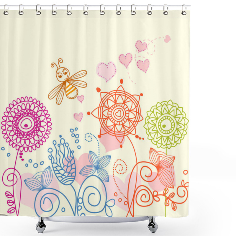 Personality  Garden Love Story Shower Curtains