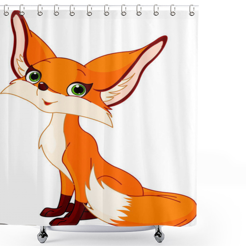 Personality  Cute Cartoon Fox Shower Curtains