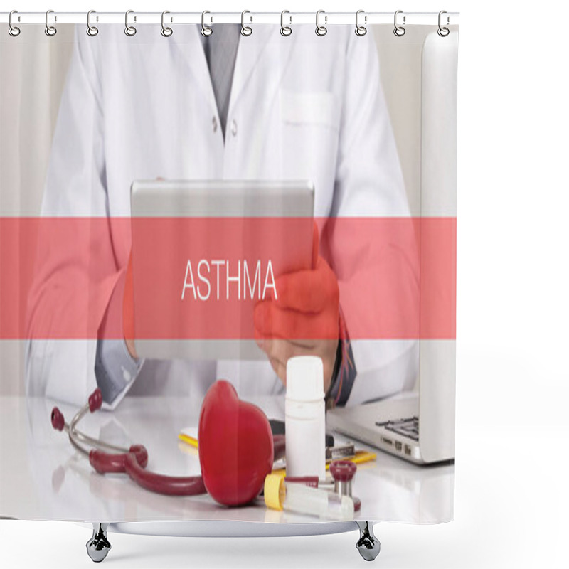 Personality  HEALTH CONCEPT: ASTHMA Shower Curtains