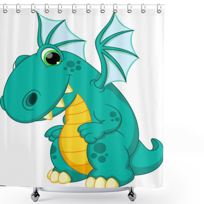 Personality  Dragon Cartoon Shower Curtains