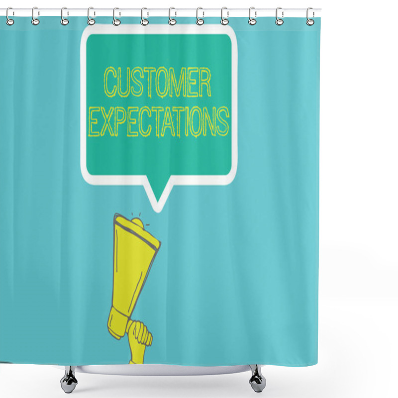 Personality  Word Writing Text Customer Expectations. Business Concept For Benefits A Client Expect Surpass The Needs And Wants Shower Curtains