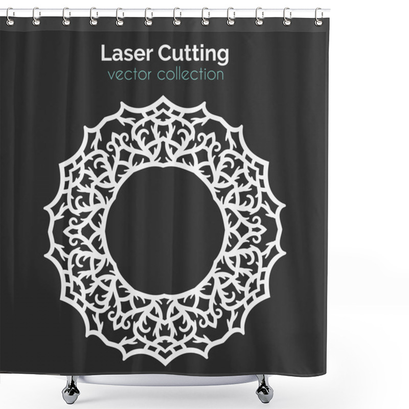 Personality  Laser Cutting Template. Round Card. Die Cut Mangala Shower Curtains