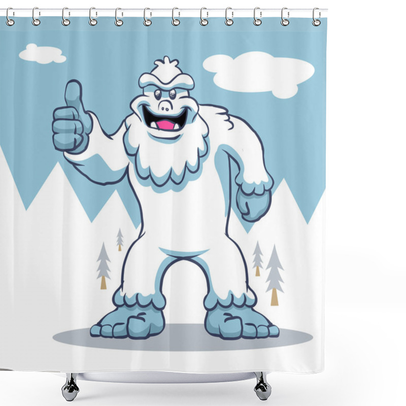 Personality  Blue Yeti.funny Yeti .yeti Illustration  Shower Curtains