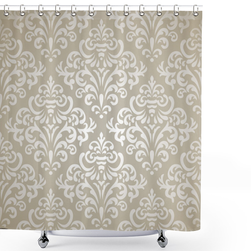 Personality  Damask Seamless Pattern Shower Curtains